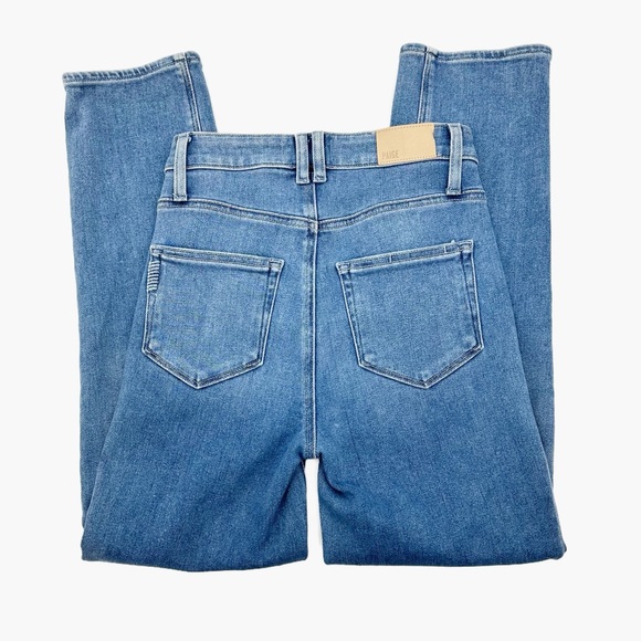 Paige Stella Crop High Waisted Straight Leg Jeans in Seawater Size 24 - Picture 3 of 15